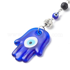 Handmade Lampwork Evil Eye Pendant Decoration&nbsp;HJEW-JM00791-03
