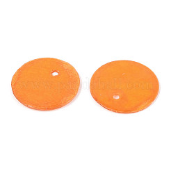 Spray Painted Natural Capiz Shell Disc Charms&nbsp;X1-BSHE-T014-02B