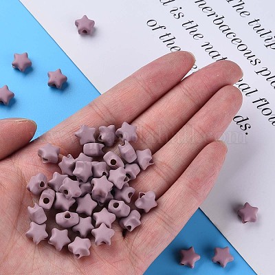 Spray Painted Acrylic Beads&nbsp;X-MACR-S373-45-O03-1