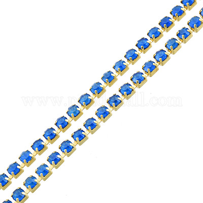 Brass Rhinestone Strass Chains&nbsp;CHC-N017-003B-B08-1