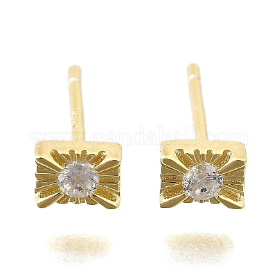 Wholesale 925 Sterling Silver Clear Cubic Zirconia Stud