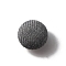 1-Hole Aluminum Buttons, with Polyester Covered, Clothes Coat Down Jacket Buckle, Platinum, Gray, 10x6mm, Hole: 0.8mm