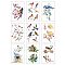 PVC Window Sticker, for Window or Stairway Home Decoration, Rectangle, Bird Pattern, 300x195mm