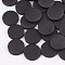 Natural Pear Wood Beads, Dyed, Flat Round, Black, 20x5mm, Hole: 2mm