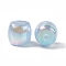 Opaque Acrylic Beads, AB Color, Macaron Color, Barrel, Light Sky Blue, 15.5x16.5mm, Hole: 3mm