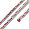 14M Two Tone Polyester Braided Cord, Round, Medium Violet Red, 2.5mm, about 15.31 Yards(14m)/Roll