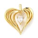 Brass Micro Pave Cubic Zirconia Pendants&nbsp;KK-S511-05A-G-1