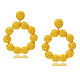 Raffia Stud Dangle Earrings&nbsp;FS-WG6C817-03-1