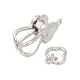 Brass Interlocking Clasps&nbsp;KK-U059-03P-2