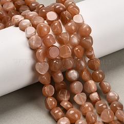 Natural Sunstone Beads Strands, Nuggets, Tumbled Stone, 7.5~14.5x7.5~12x5.5~8.5mm, Hole: 0.8mm, about 37~39pcs/strand, 15.75''(40cm)