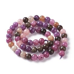 Natural White Jade Imitation Tourmaline Beads Strands&nbsp;G-I299-F01-8mm