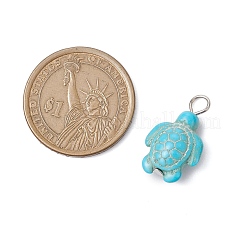 Dyed Synthetic Turquoise Pendants&nbsp;PALLOY-JF02924-02