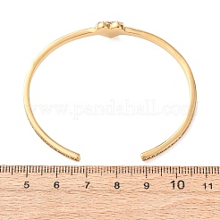 304 Stainless Steel & Rhinestone Cuff Bangles for Women&nbsp;BJEW-D464-01G