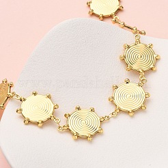 304 Stainless Steel Sun Link Chain Necklaces for Women&nbsp;NJEW-G178-14G