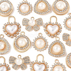 20Pcs 5 Styles Alloy Rhinestone Charms&nbsp;ALRI-FS0001-06