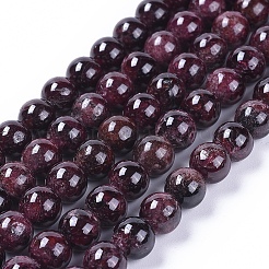 Natural Garnet Beads Strands&nbsp;X-G-J376-37-8mm