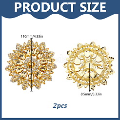 Iron Rhinestone & Glass Cabochons&nbsp;FIND-WH0366-419B