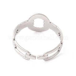 Non-Tarnish 304 Stainless Steel Cuff Ring&nbsp;RJEW-F121-05P