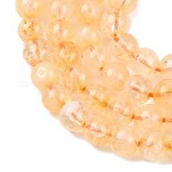 Natural Citrine Beads Strands&nbsp;G-E483-12-6mm