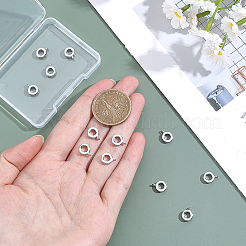 12Pcs Brass Micro Pave Clear Cubic Zirconia Tube Bails&nbsp;KK-HY0004-35P