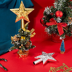 2Pcs 2 Colors Plastic Christmas Treetop Star Ornament&nbsp;AJEW-TA0003-49