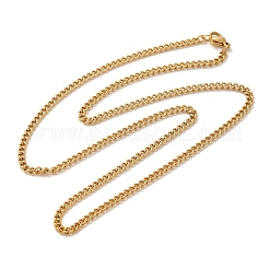 Ion Plating(IP) 304 Stainless Steel Curb Chain Necklaces&nbsp;NJEW-L173-024G-01