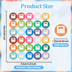 Round Dot PVC Decorative Stickers&nbsp;DIY-WH0423-012