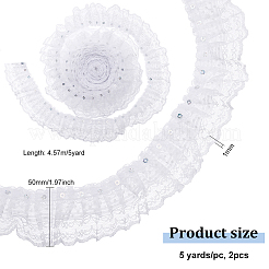 Polyester Lace Trim&nbsp;OCOR-WH0047-91A
