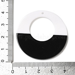 Black and White stitching Acrylic Pendants&nbsp;OACR-S143-01A