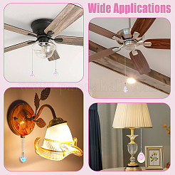 4Pcs Glass Charms Ceiling Fan Pull Chain Extenders&nbsp;HJEW-NB00262