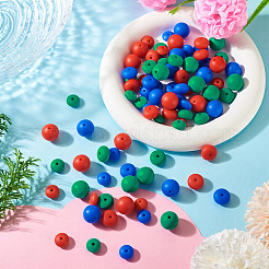 90Pcs 9 Styles Round Silicone Focal Beads&nbsp;SIL-TA0003-59
