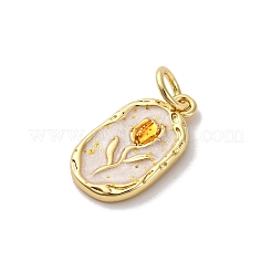 Brass Enamel Pendants&nbsp;KK-Q098-29G-A