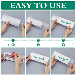 10Pcs Rectangle Self-adhesive Aluminium Alloy Sign&nbsp;DIY-PH0038-40A