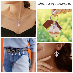 60Pcs 5 Styles Tibetan Style Alloy Butterfly Bead & ABS Plastic Pearl & Glass Pendants&nbsp;PALLOY-CA00015