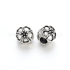 Tibetan Style Alloy European Beads Settings for Enamel&nbsp;TIBE-N006-94AS-LF