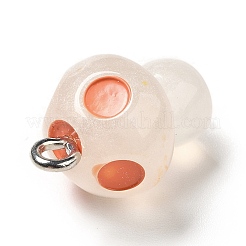 Spray Painted Luminous Resin Pendants&nbsp;RESI-A017-05D