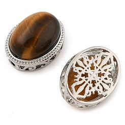Natural Tiger Eye Multi-Strand Links&nbsp;KK-M304-02P-03