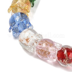 Gold Sand Lampwork Beads Strands&nbsp;LAMP-P069-02A-07