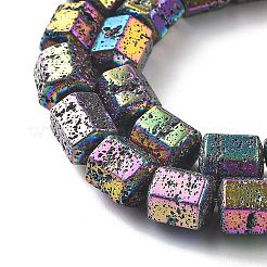 Electroplated Natural Lava Rock Beads Strands&nbsp;G-A251-A01-01A