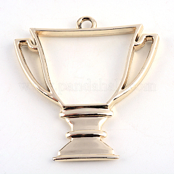 Rack Plating Alloy Open Back Bezel Pendants&nbsp;X-PALLOY-S047-08E-FF