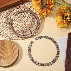 3Pcs 3 Colors Wood Classical Guitar Sound Hole Ring Mouth Wheel Sticker&nbsp;DIY-CA0008-07