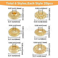 120Pcs 6 Styles Rack Plating Alloy Spacer Beads&nbsp;KK-FH0004-68
