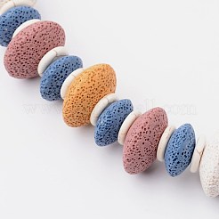 Natural Lava Rock Bib Statement Necklaces&nbsp;NJEW-O092-03