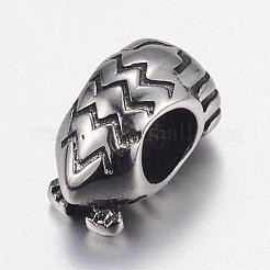 304 Stainless Steel European Beads&nbsp;STAS-P173-078AS