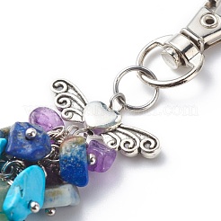 Gemstone Chips Cluster Pendant Decoration&nbsp;HJEW-JM00770