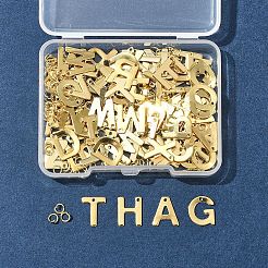 104Pcs 26 Styles Letter A~Z 304 Stainless Steel Alphabet Letter Charms&nbsp;STAS-FS0001-66