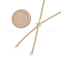 304 Stainless Steel Twisted Chain Curb Chain Slider Necklaces Making&nbsp;AJEW-JB01488