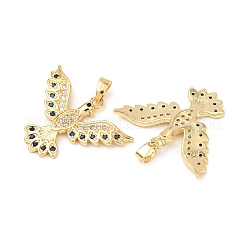 Brass Micro Pave Cubic Zirconia Pendants&nbsp;KK-G543-13G-01