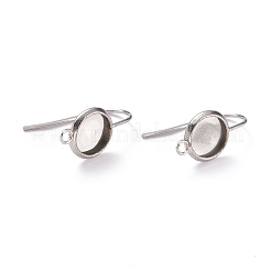 Tarnish Resistant 304 Stainless Steel Earring Settings&nbsp;LS-STAS-O141-03P