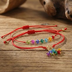 2Pcs Adjustable Glass Beads Braided Bead Bracelets&nbsp;ER5290-1